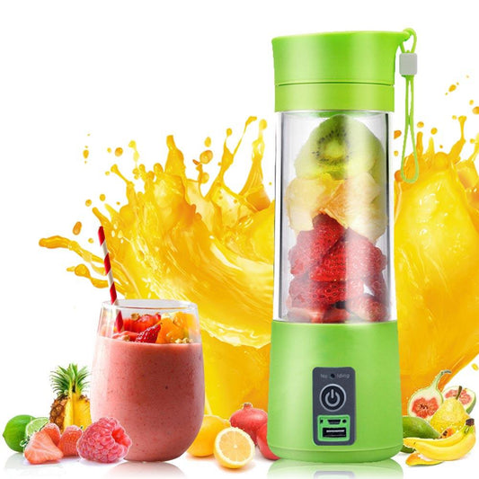 Portable USB Electric Fruit Juice Blender Deluxe Version with 6 Blades Kitchen Yellow Pandora 