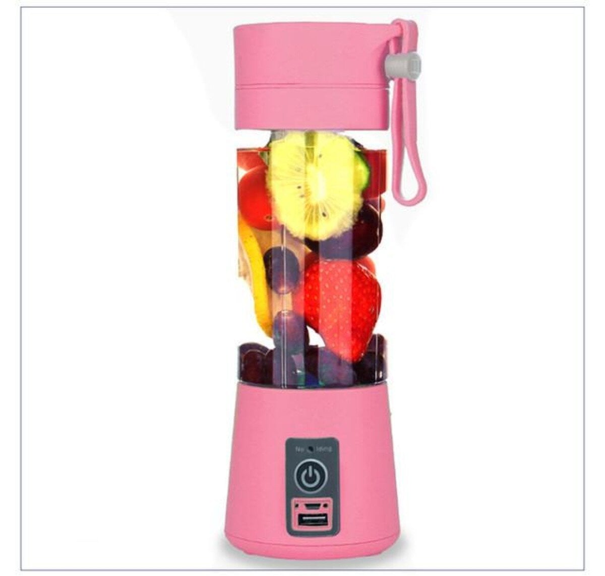 Portable USB Electric Fruit Juice Blender Deluxe Version with 6 Blades Kitchen Yellow Pandora 